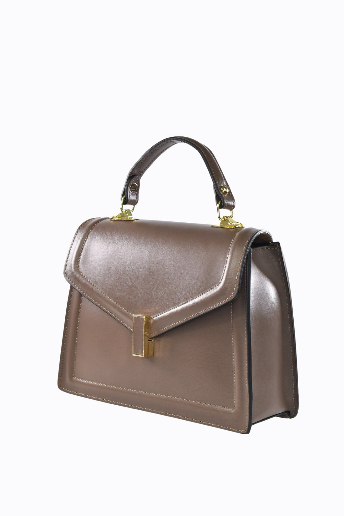 Adelaide Bag in Taupe Saffiano Leather