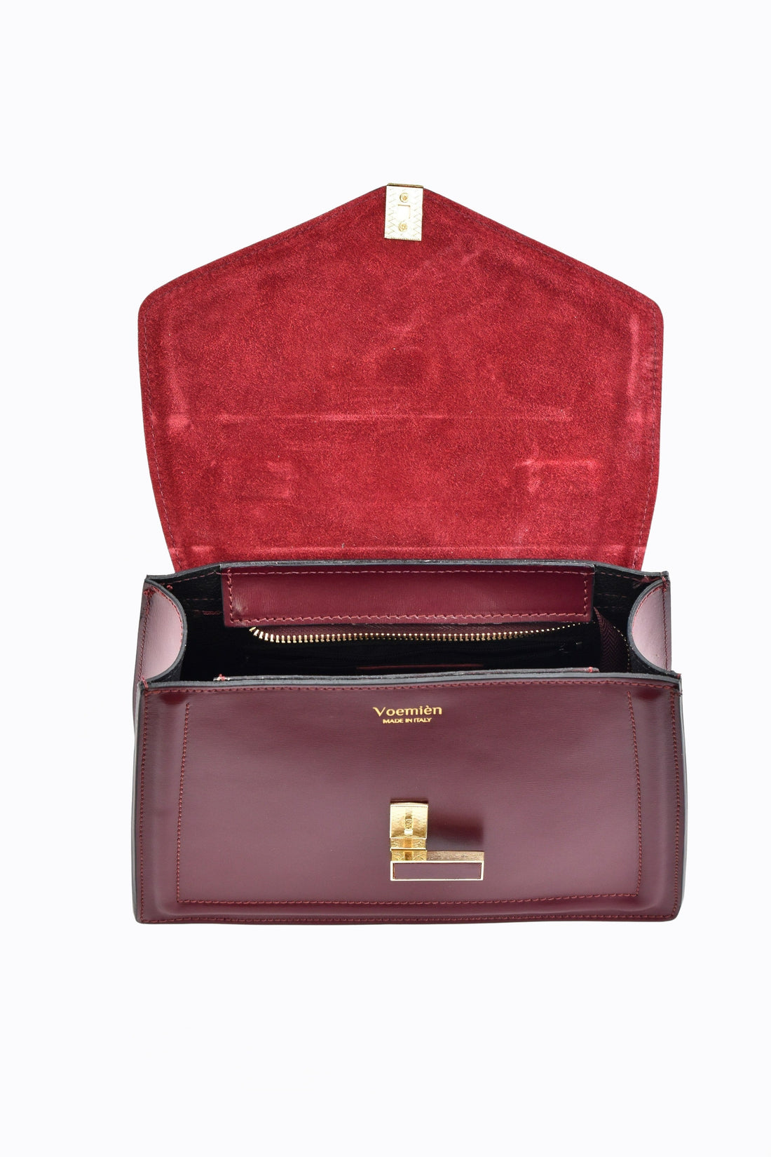 Adelaide Bag in Burgundy Saffiano Leather