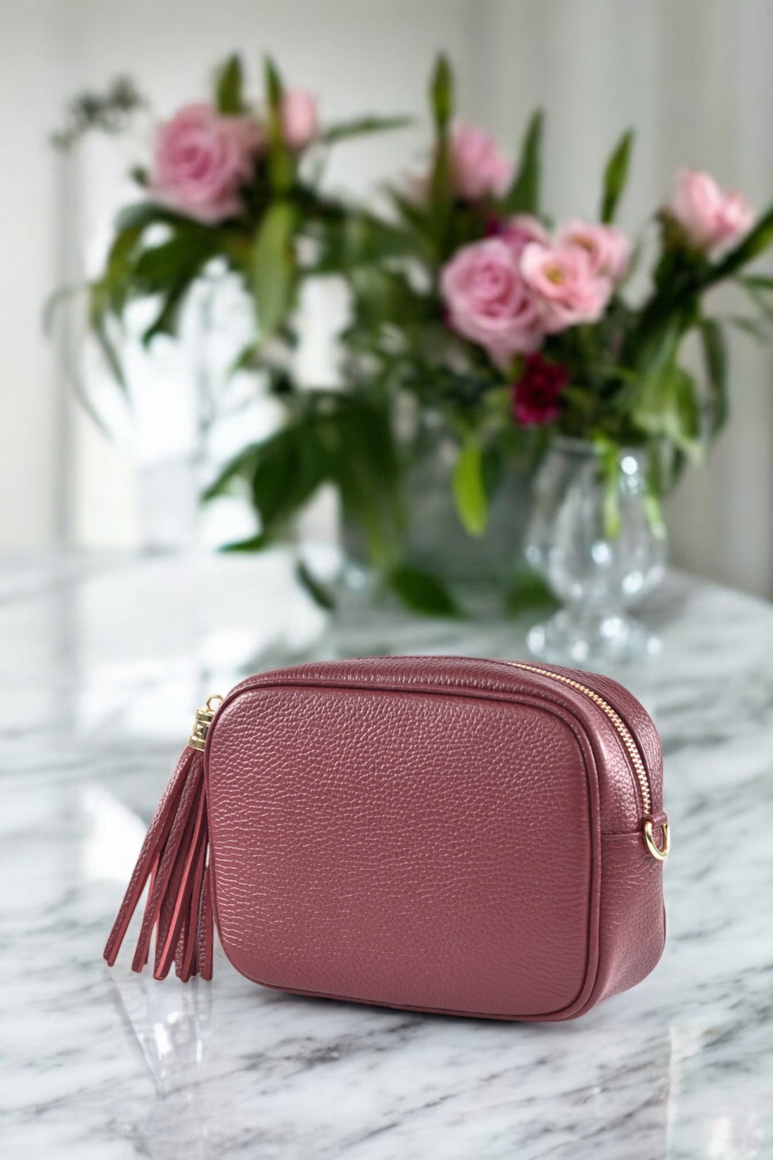 Soap Bag in Bordeaux Dollar Leather