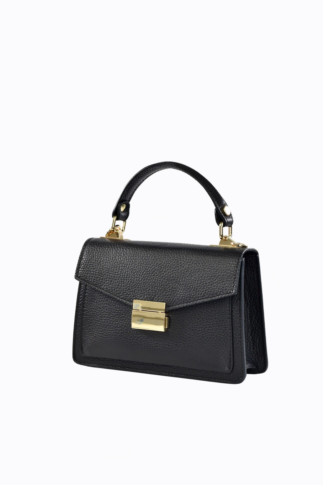 Reina Bag in Black Dollar Leather