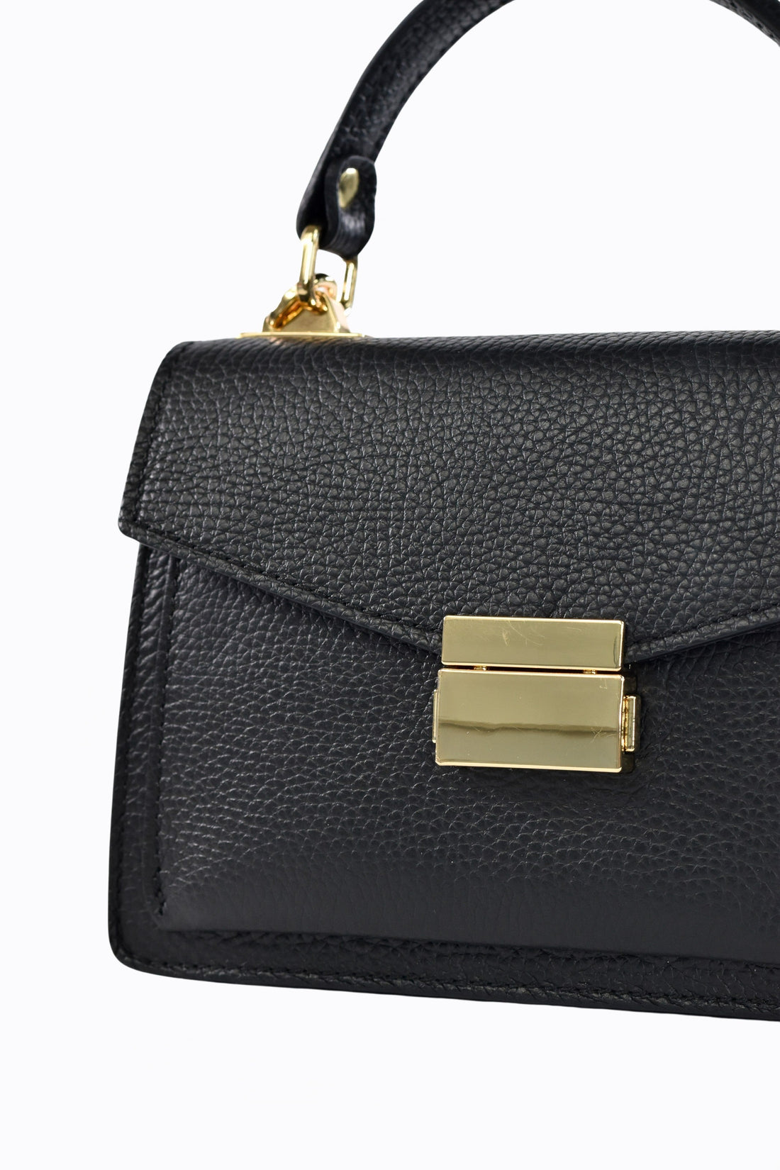 Reina Bag in Black Dollar Leather