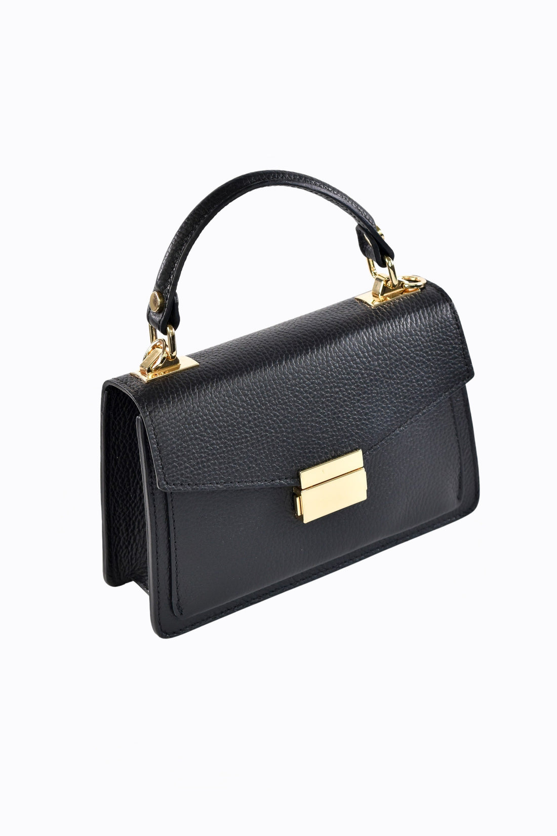 Reina Bag in Black Dollar Leather