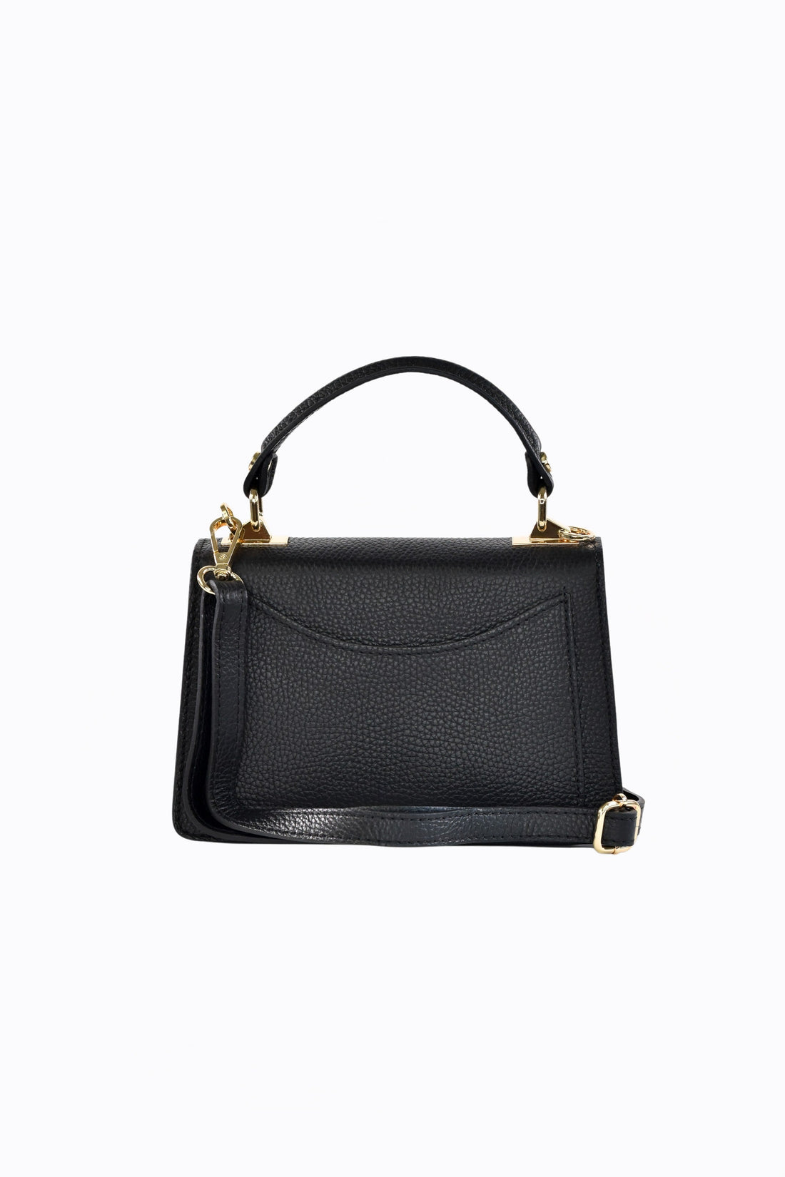 Reina Bag in Black Dollar Leather