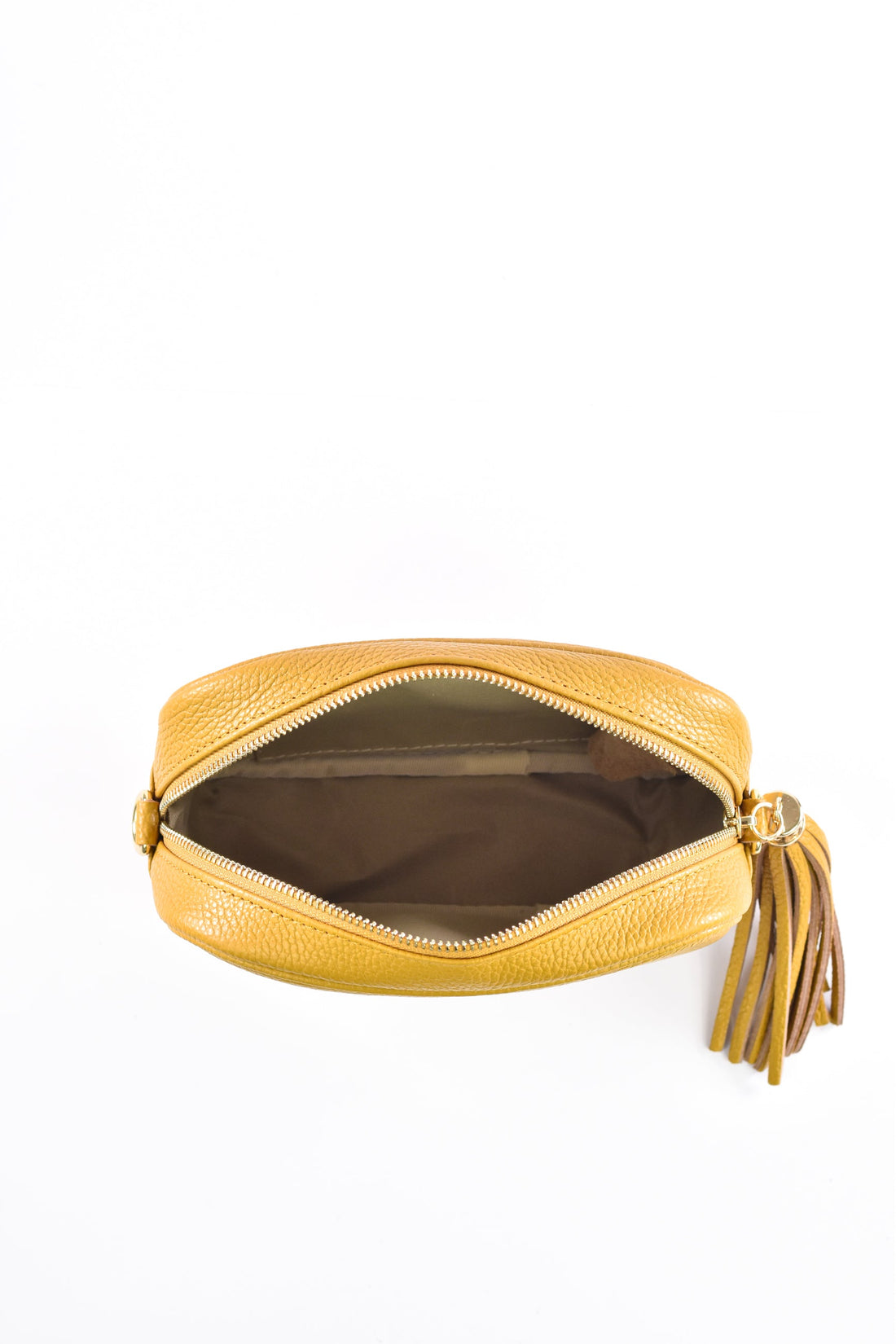 Soap Bag in Mustard Dollar Leather
