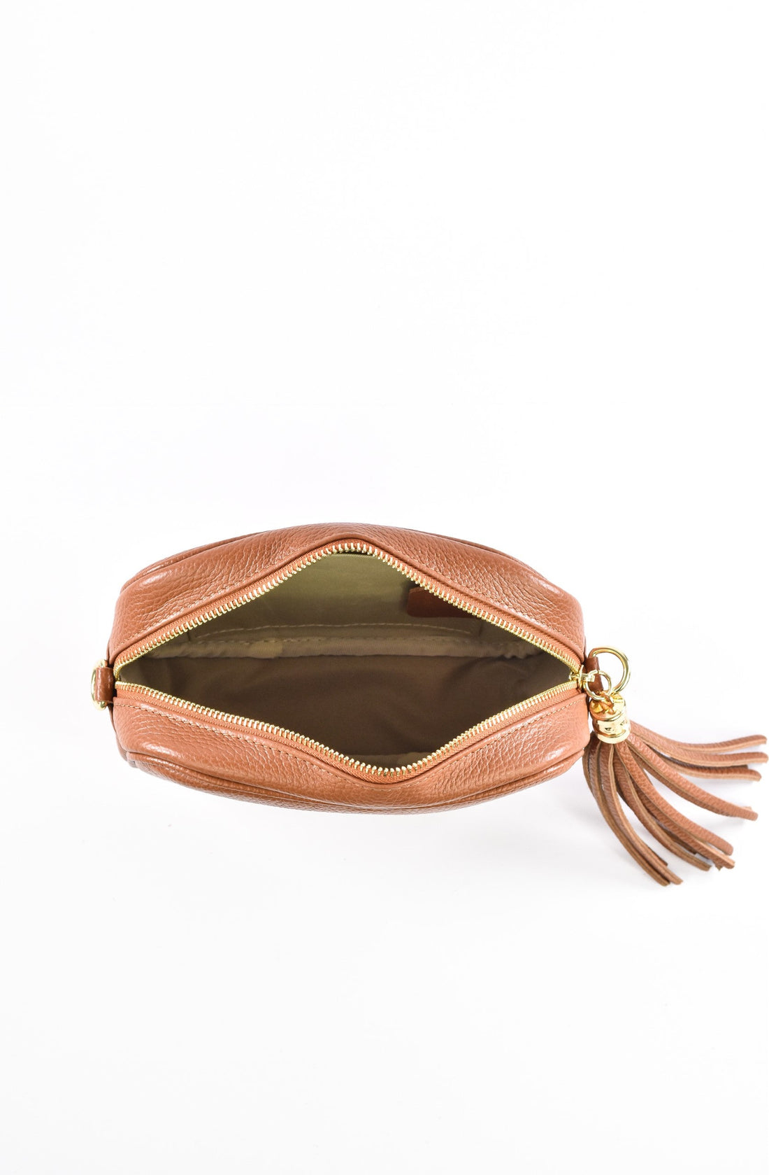 Soap Bag in tan Dollar Leather