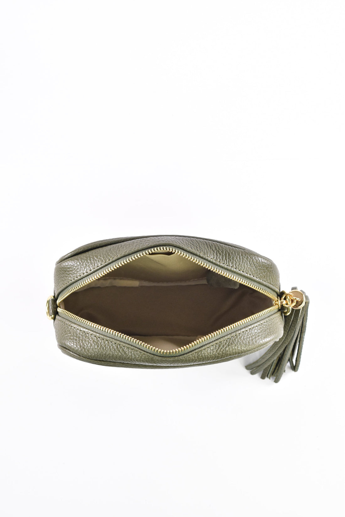 Soap Bag in Military Green Dollar Leather