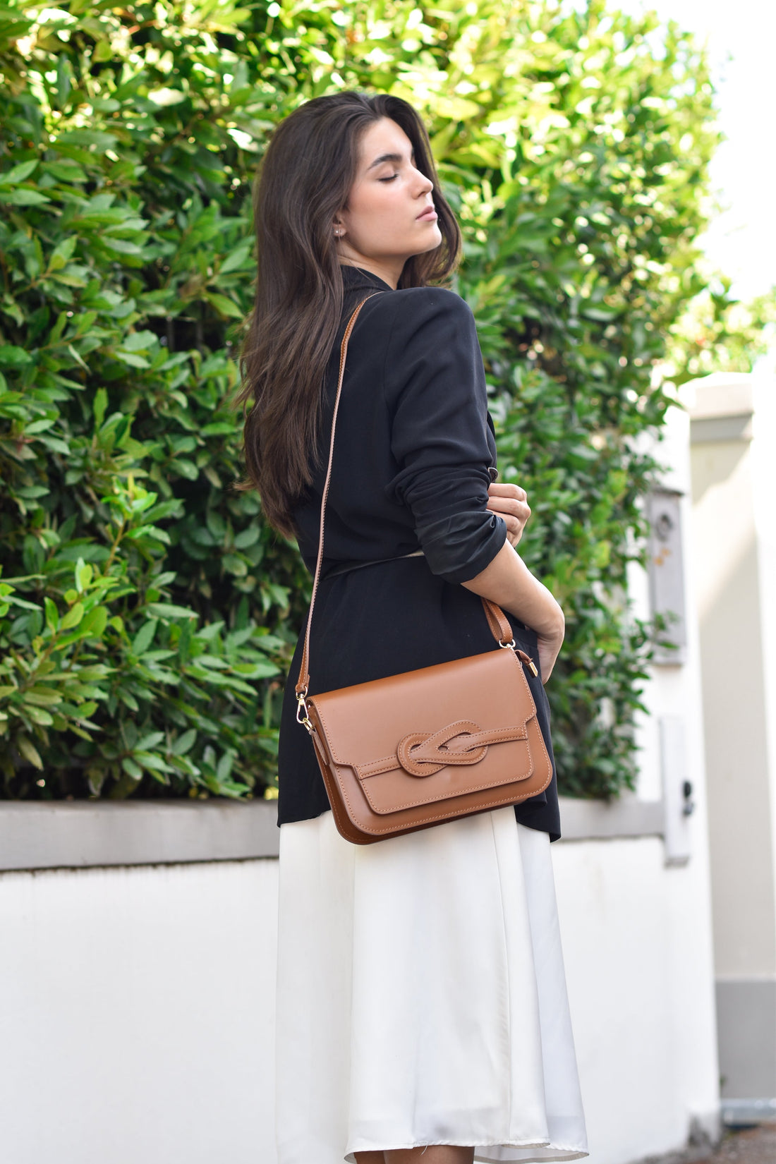 Josephine Bag in Brushed Cognac Leather