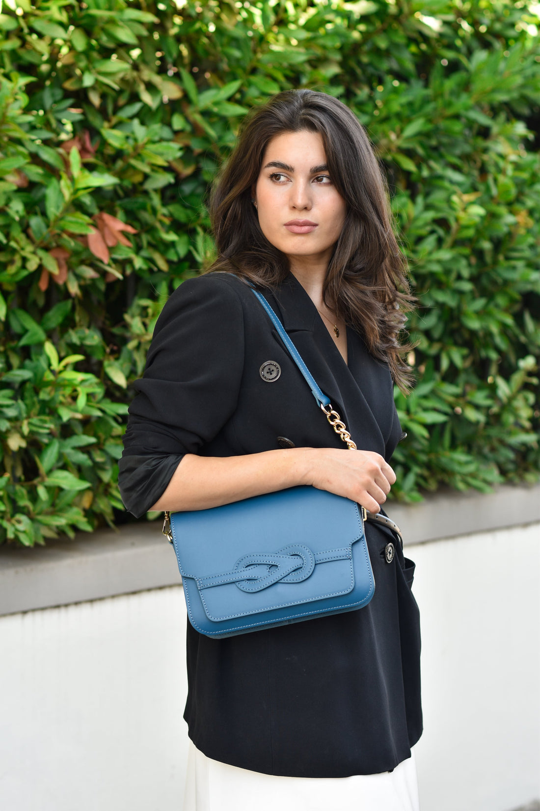 Josephine Bag in Brushed Petrol Blue Leather