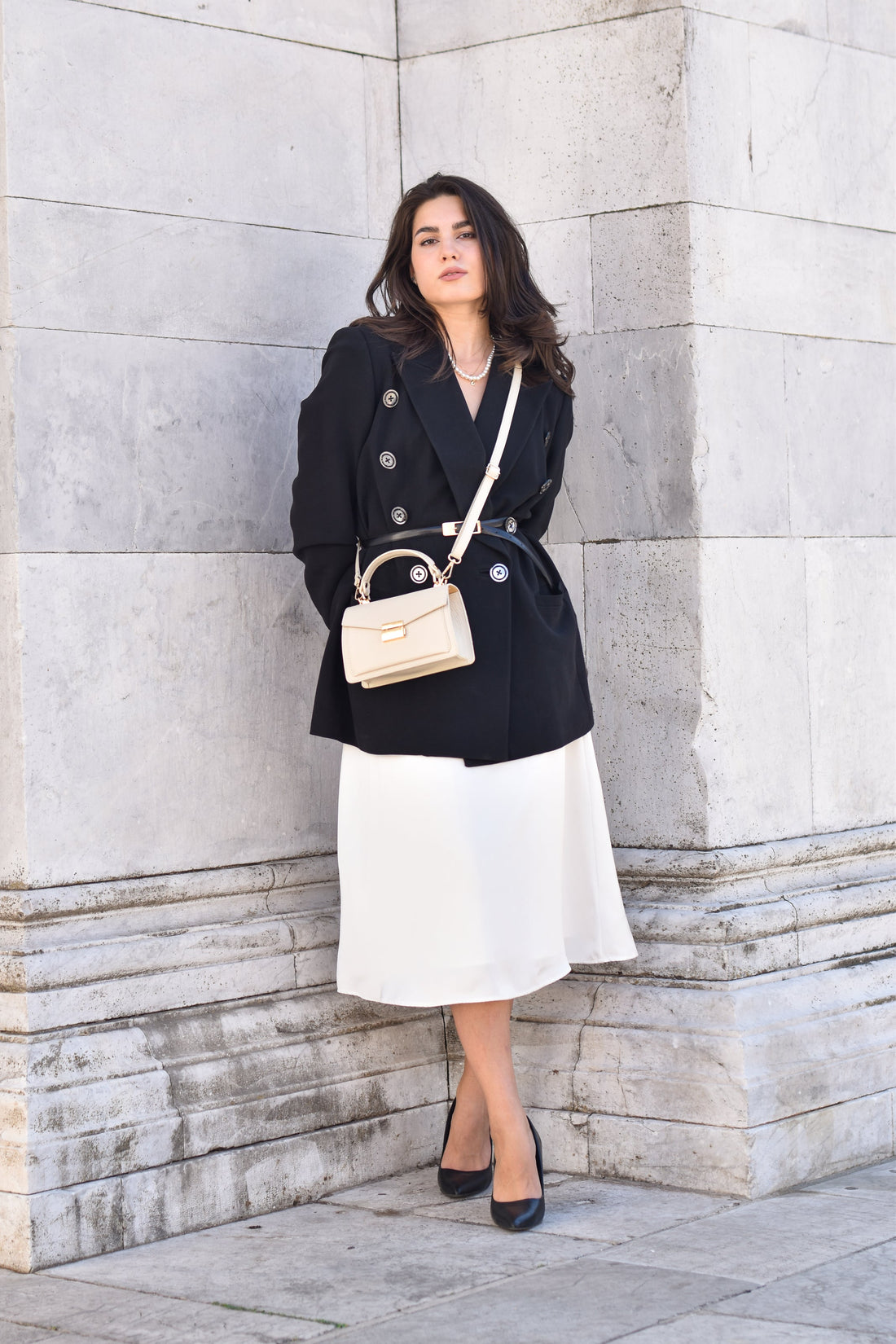 Reina Bag in Beige Dollar Leather