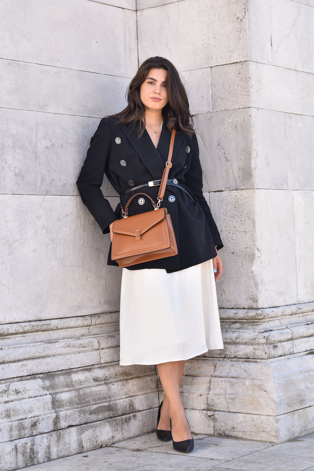 Adelaide Bag in Tan Saffiano Leather