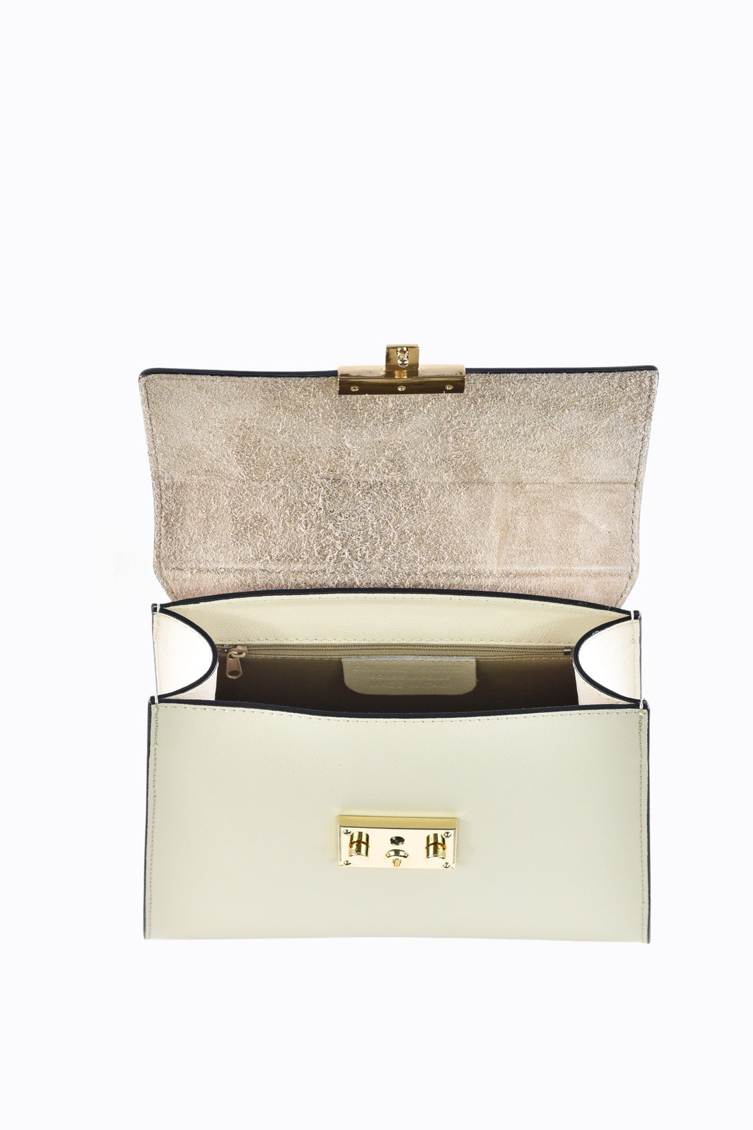 Marigold Bag in Beige Saffiano Leather