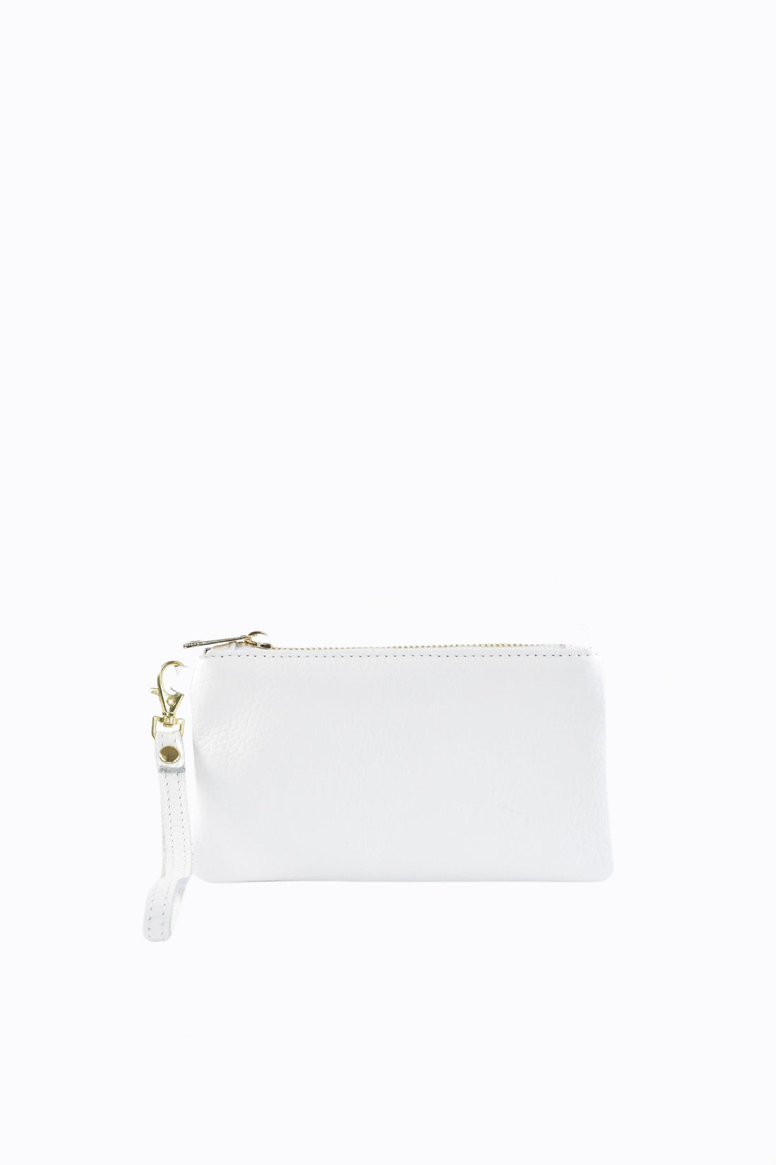Voemièn Clutch in White Togo Leather