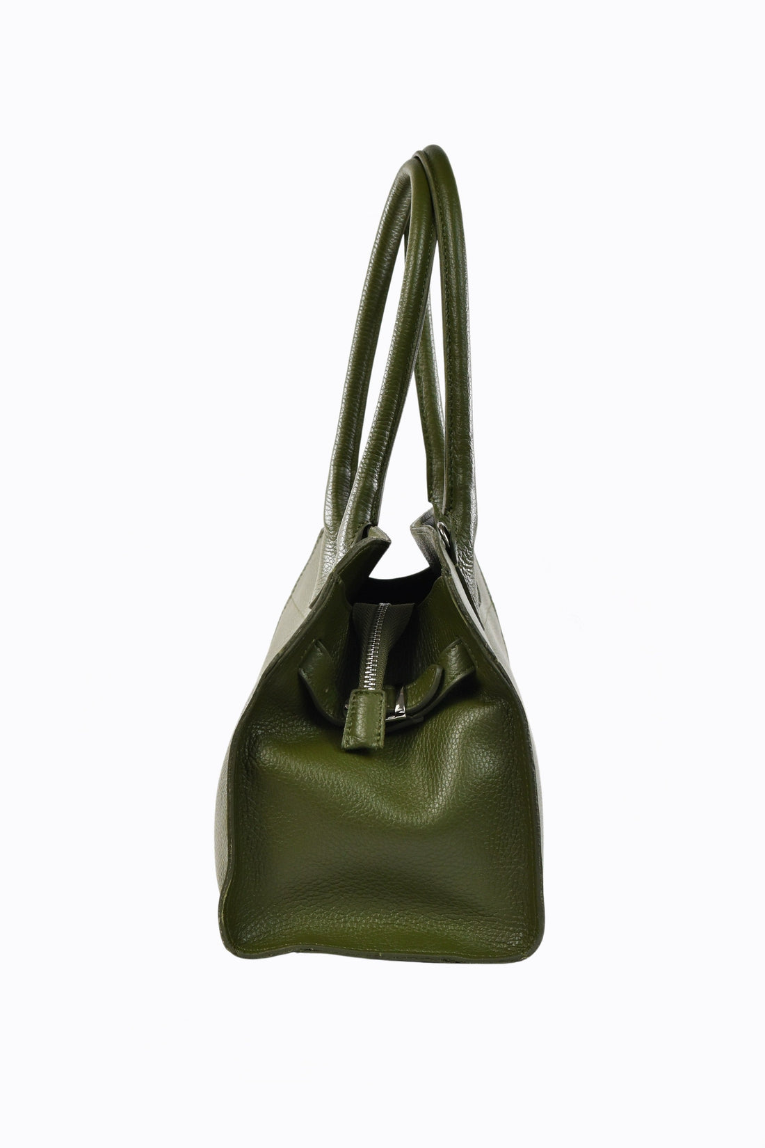 Genevieve Bag in Military Green Dollar Leather
