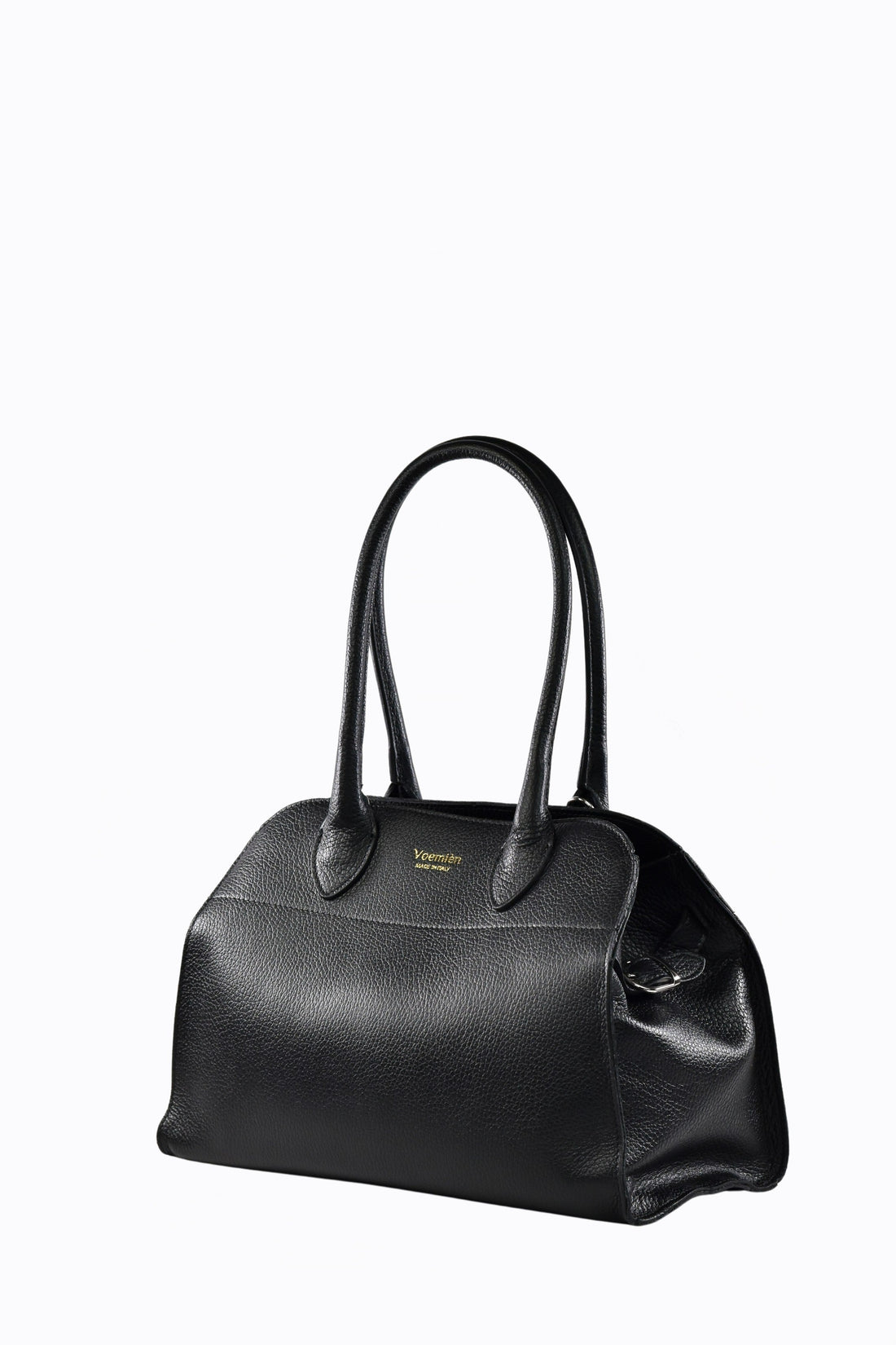 Genevieve Bag in Black Dollar Leather