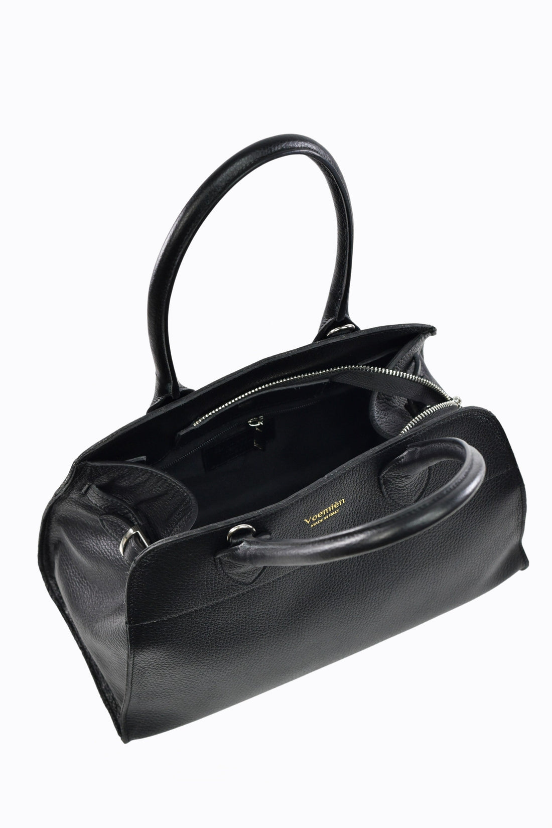 Genevieve Bag in Black Dollar Leather