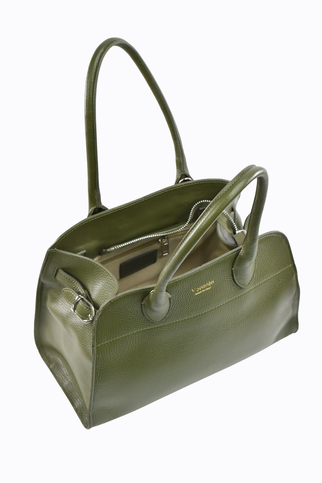 Genevieve Bag in Military Green Dollar Leather
