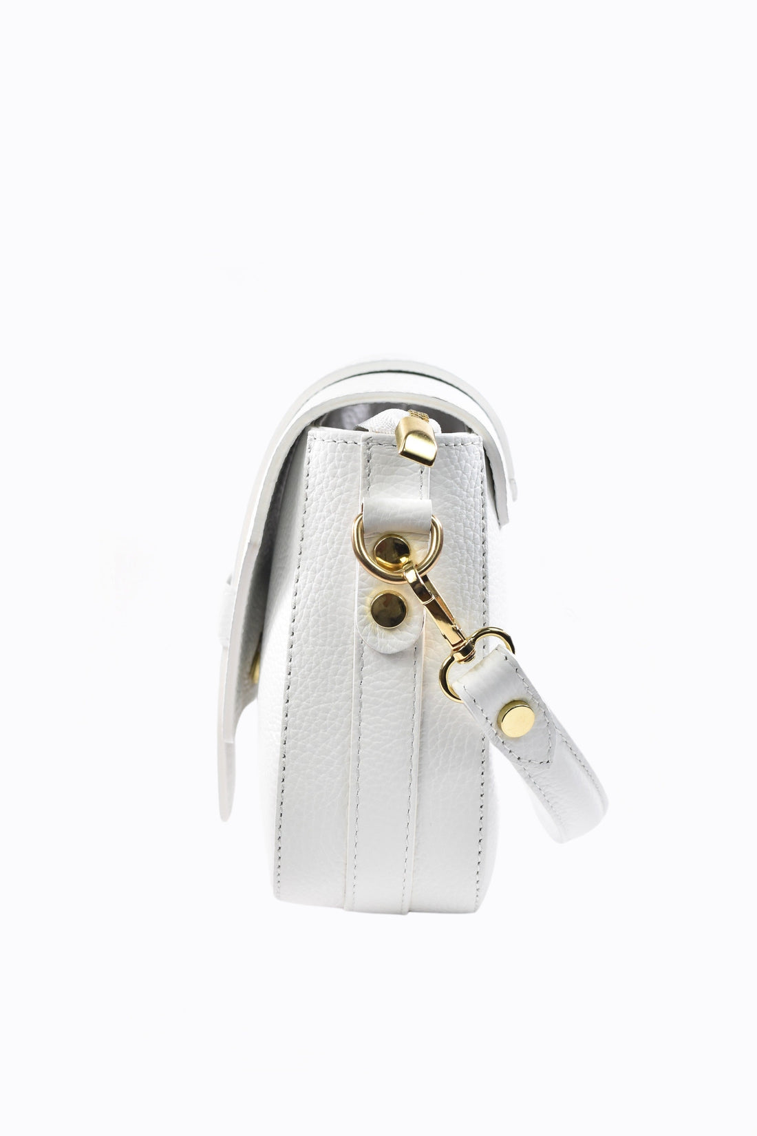 Riven Bag in White Dollar Leather