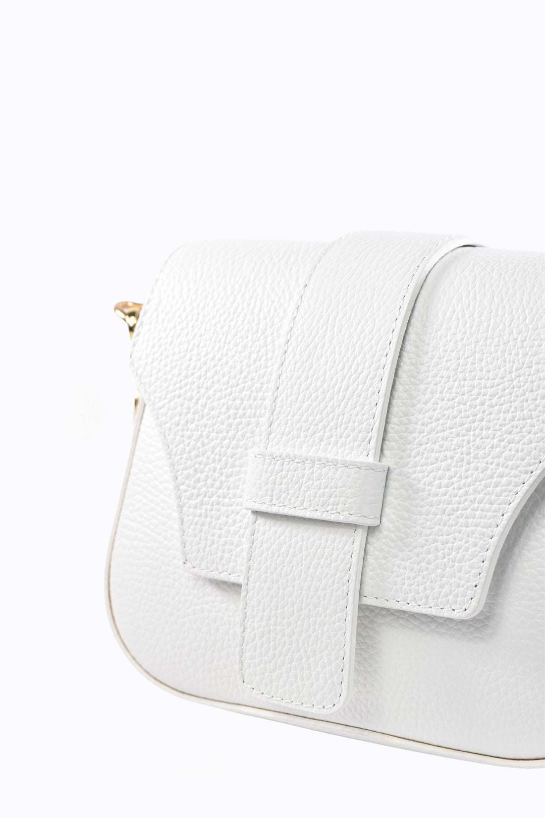 Riven Bag in White Dollar Leather