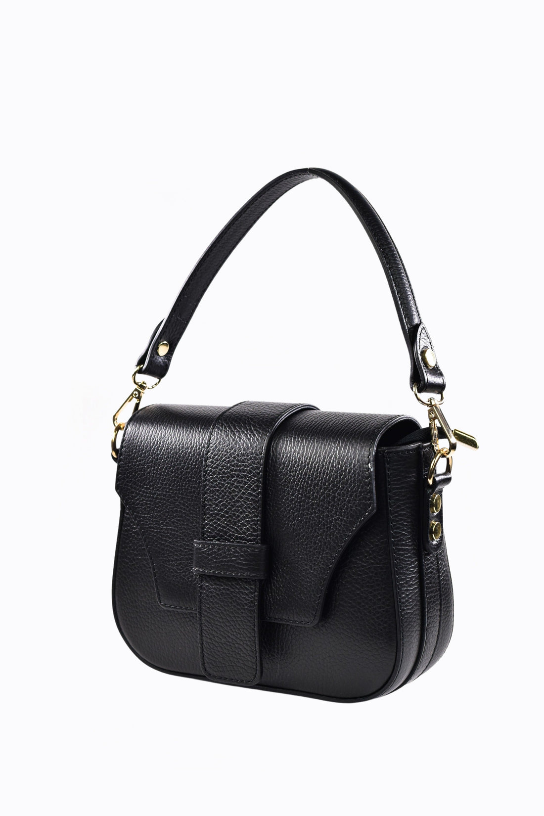 Riven Bag in Black Dollar Leather