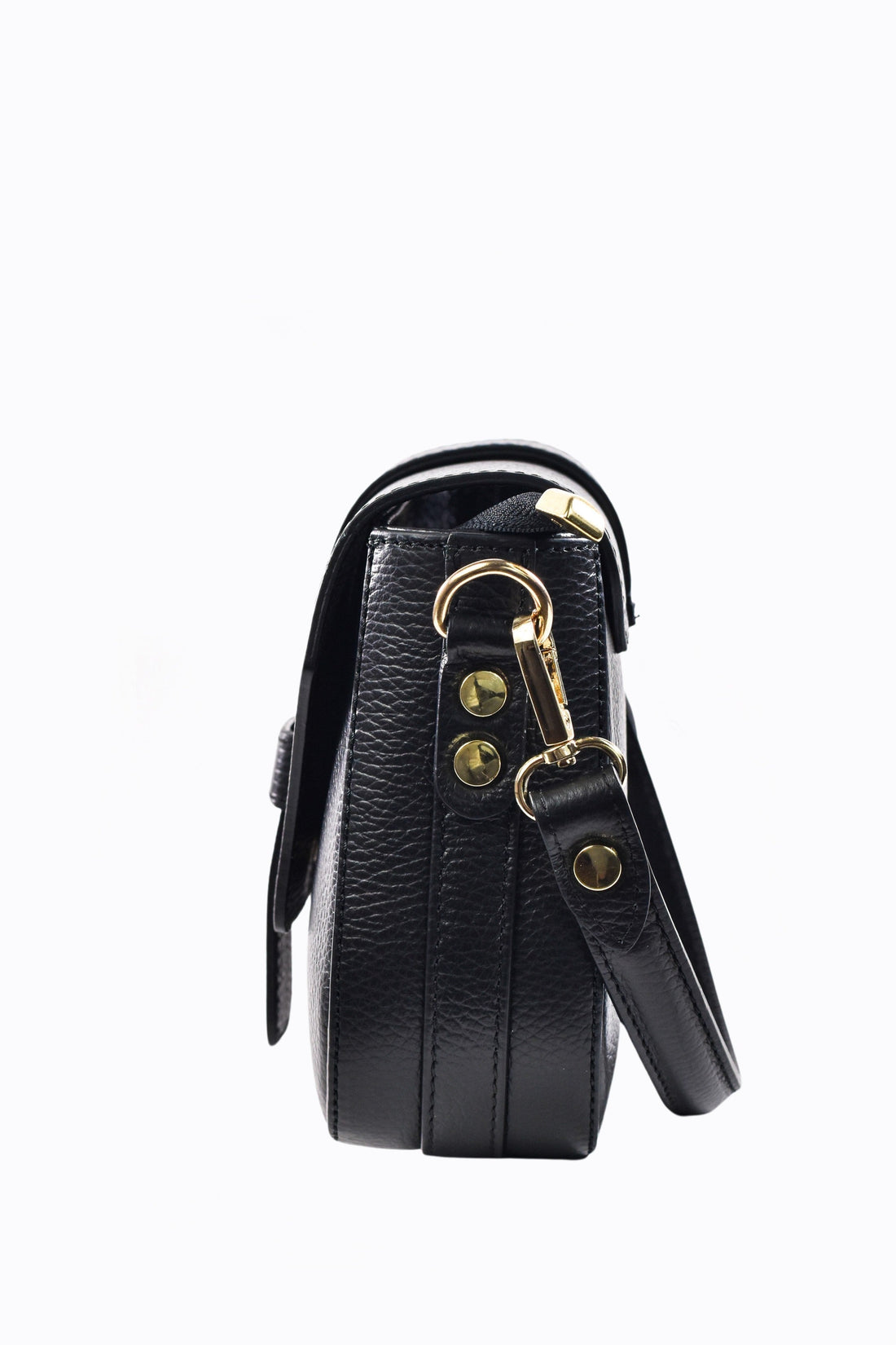 Riven Bag in Black Dollar Leather
