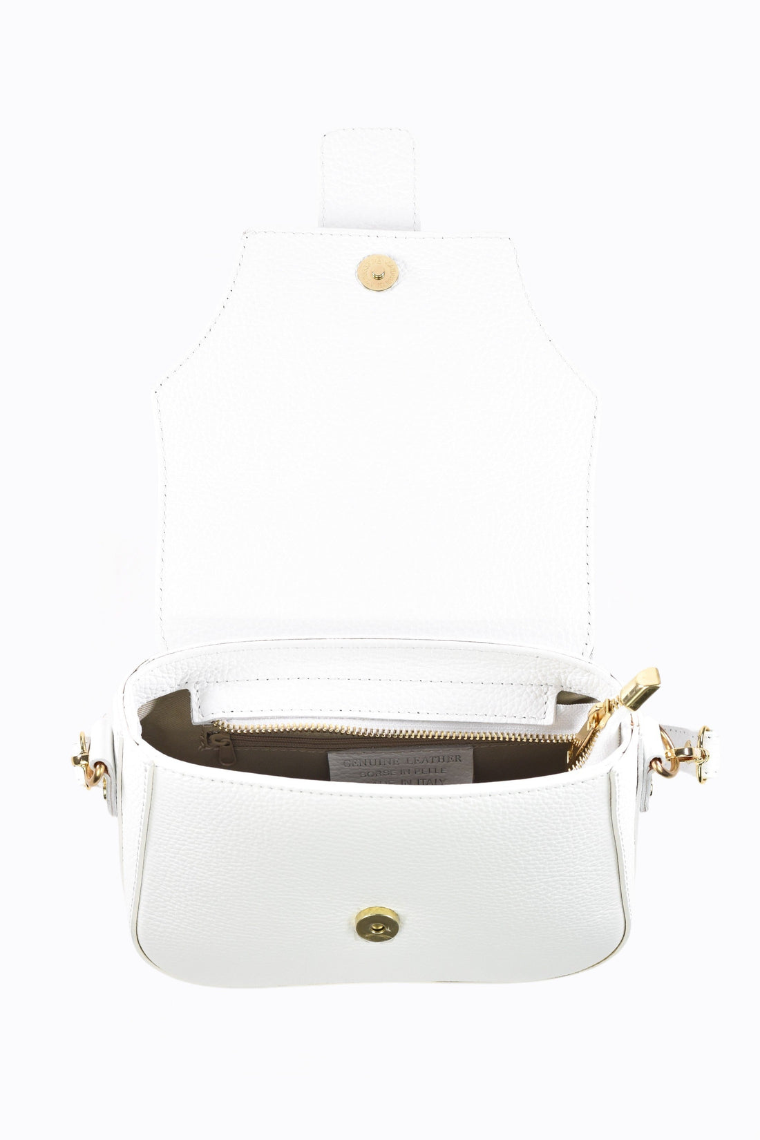 Riven Bag in White Dollar Leather