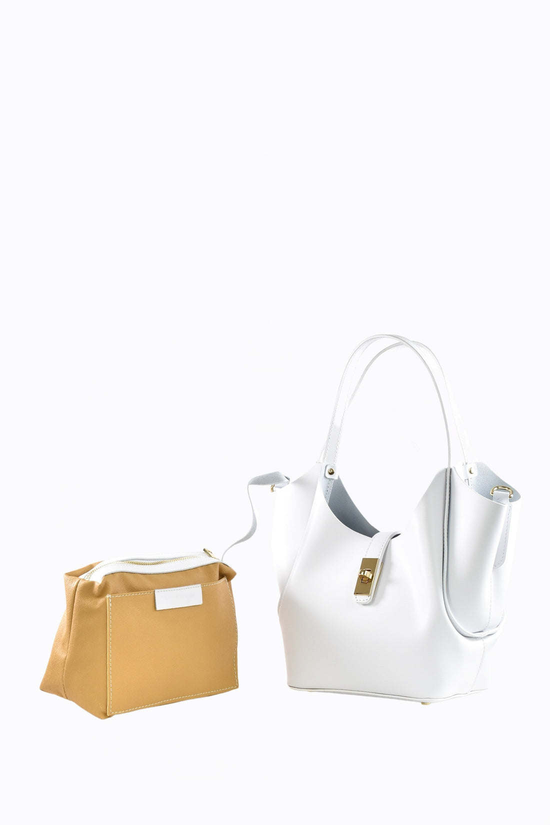 Amelie Bag in Brushed White Leather