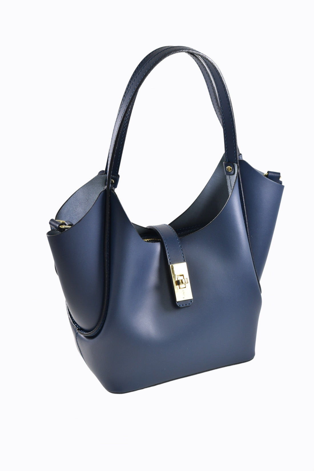 Amelie Bag in Brushed Navy Blue Leather