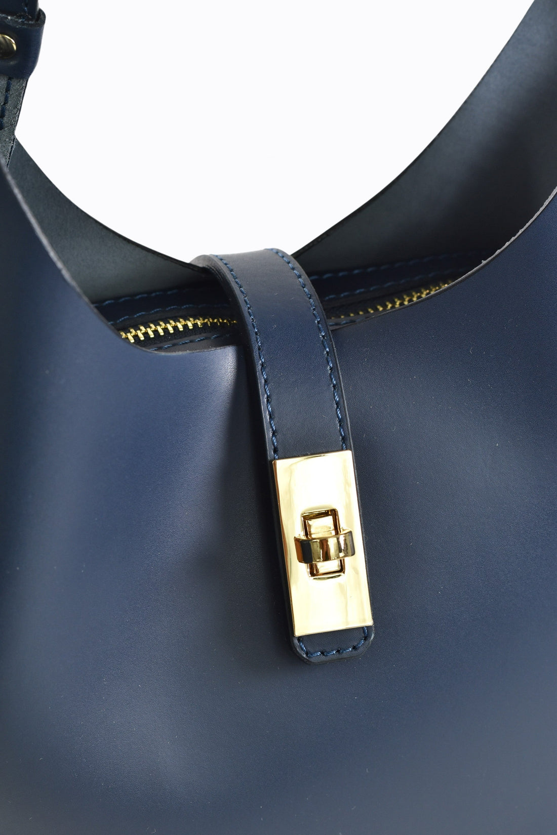 Amelie Bag in Brushed Navy Blue Leather