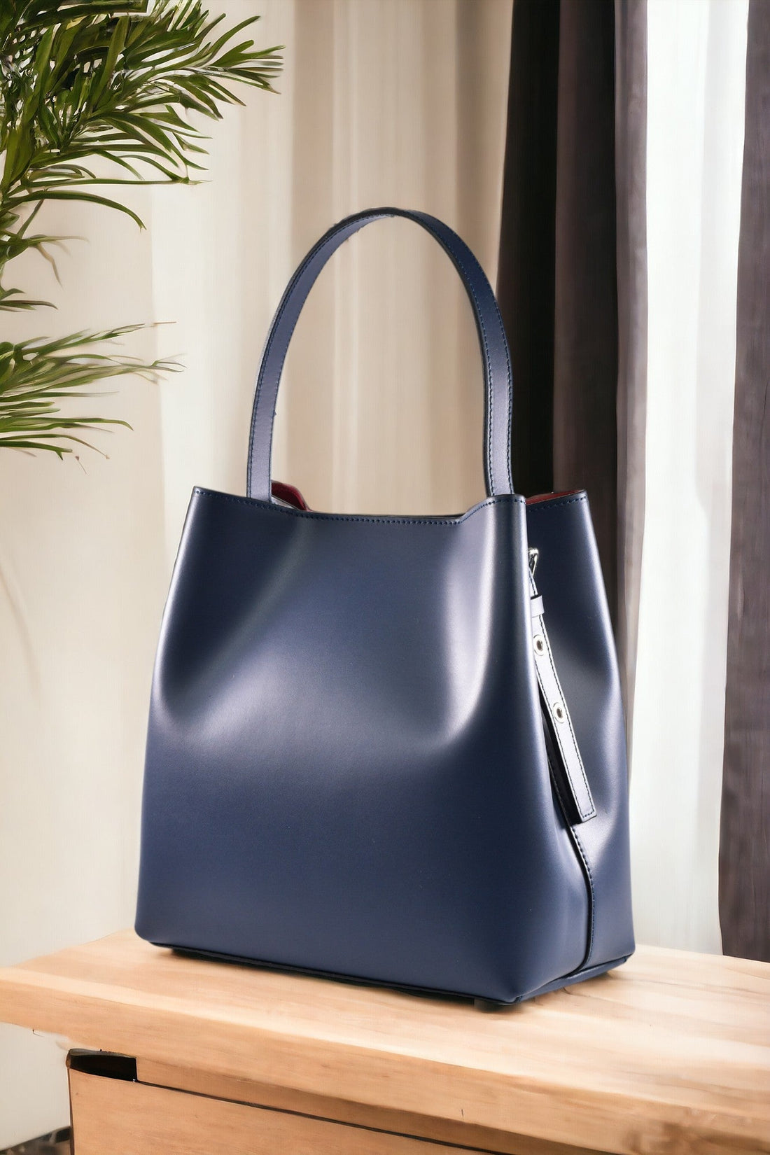 Melany Bag in Brushed Blue Navy Leather