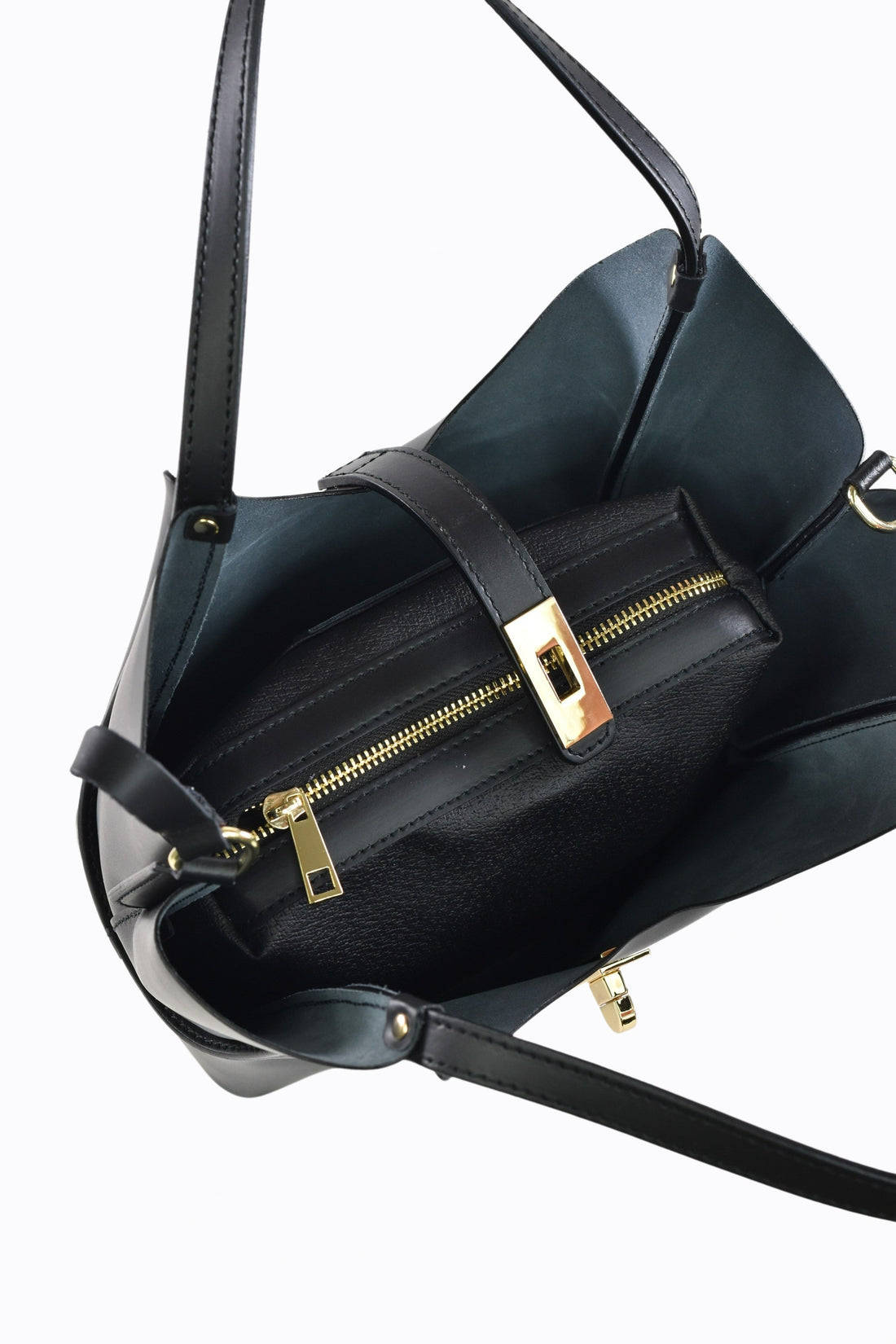 Amelie Bag in Brushed Black Leather