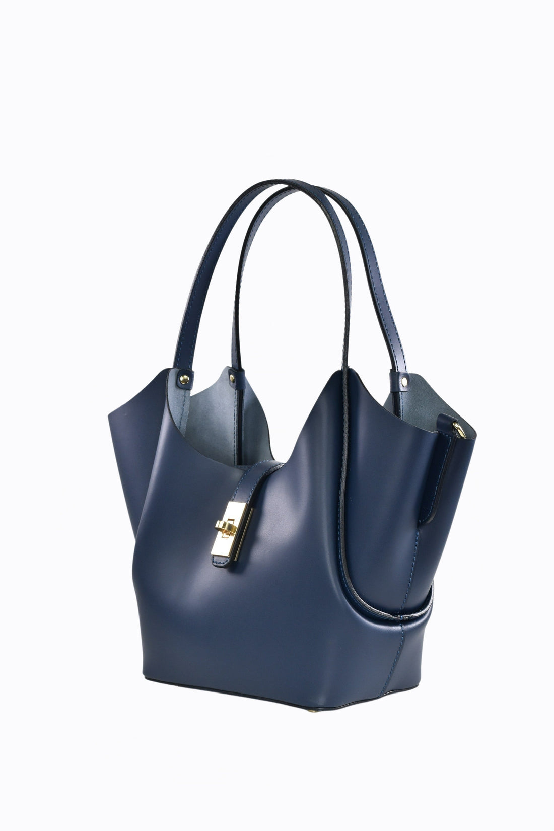 Amelie Bag in Brushed Navy Blue Leather