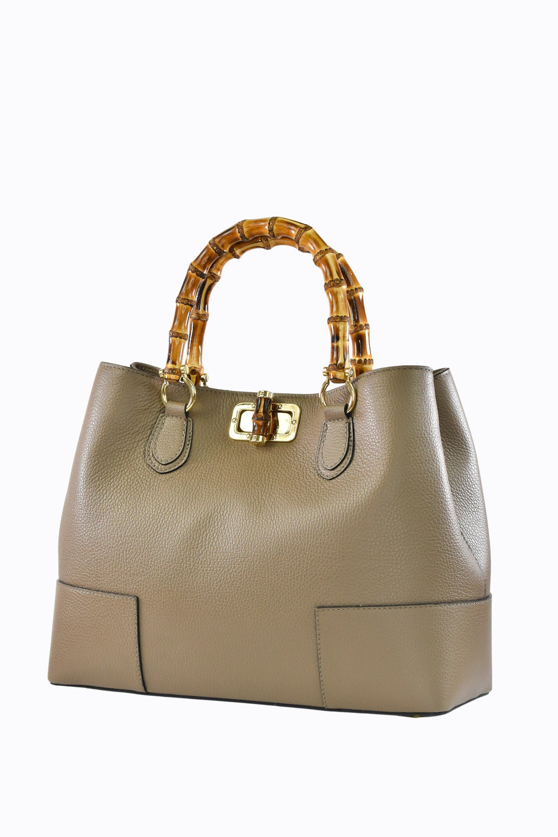 Bamboo Babe Bag in Taupe Dollar Leather