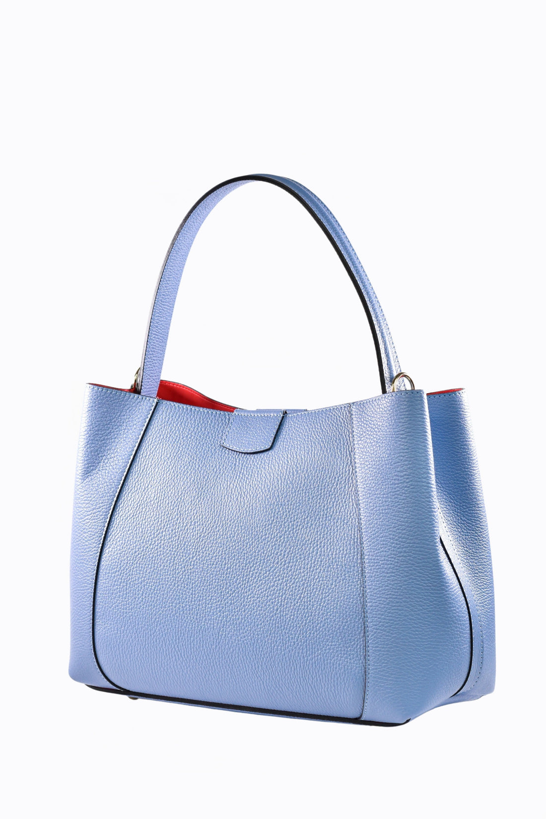 MAG BAG IN LIGHT BLUE DOLLAR LEATHER