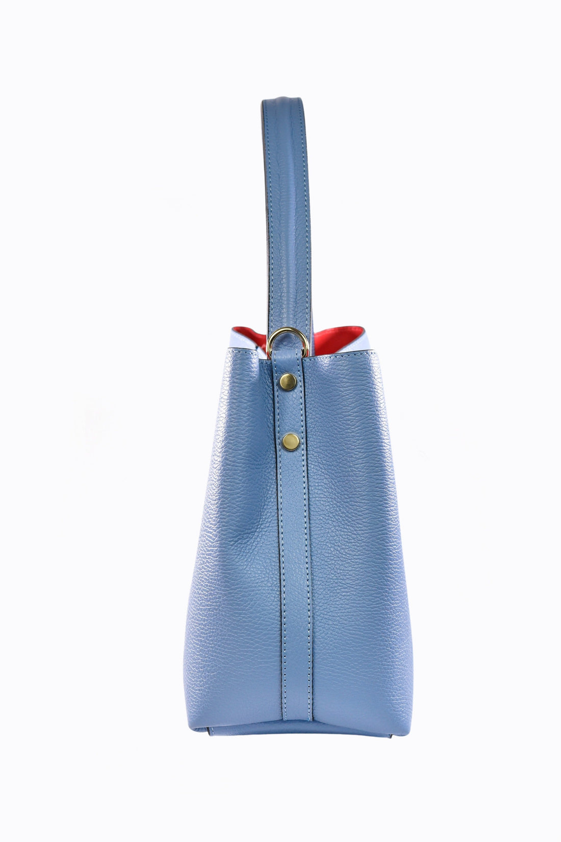 MAG BAG IN LIGHT BLUE DOLLAR LEATHER