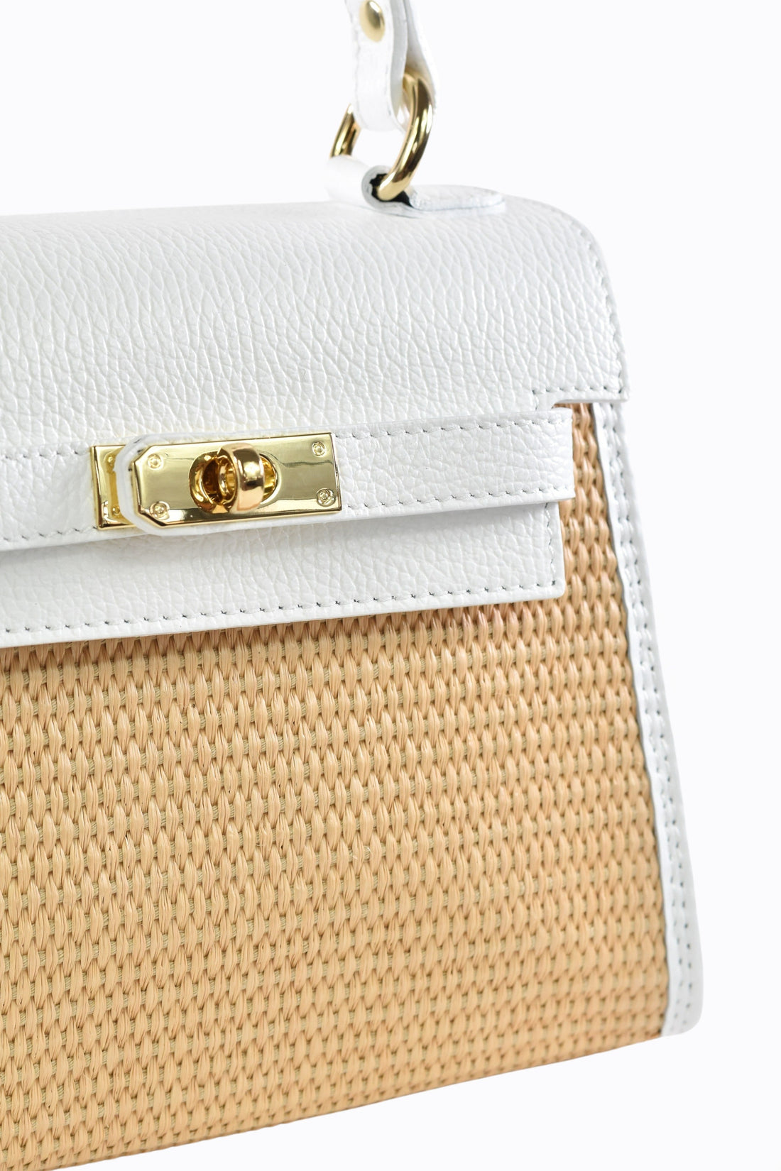 Freydis in Dollar Leather and Raffia White