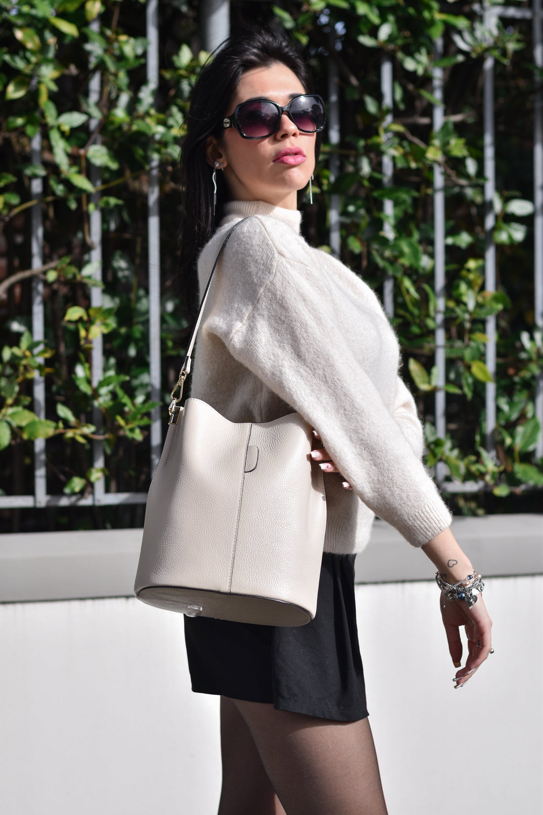 Giusy Bag in Beige Dollar Leather