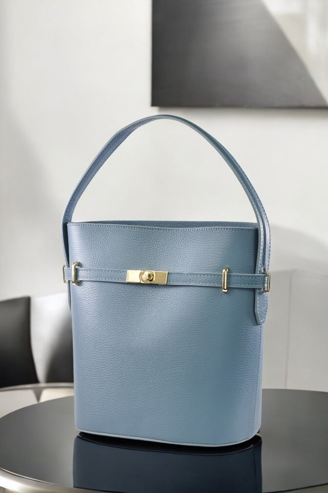 Louise Bag in Powder Blue Dollar Leather