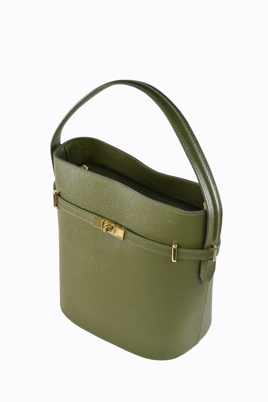 Louise bag in Military Green Dollar leather