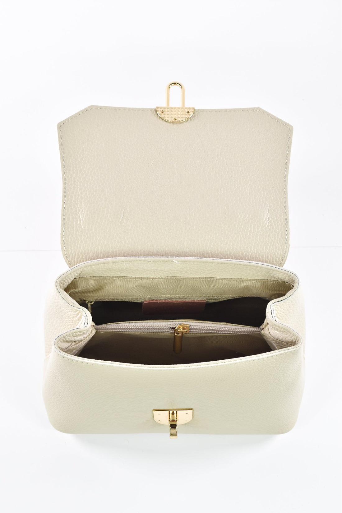 Borsa Egle in pelle dollaro Beige - Voemièn