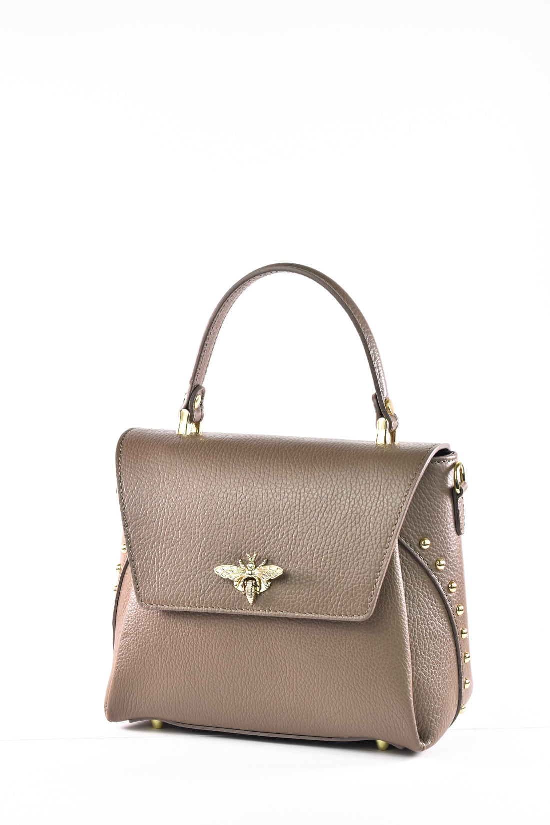 Borsa Nives in pelle Dollaro Taupe - Voemièn