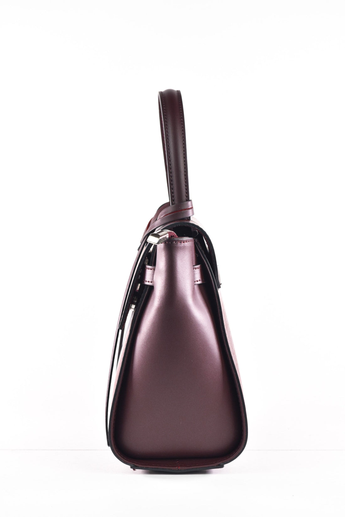Borsa Miù in pelle Spazzolata Bordeaux scuro - Voemièn
