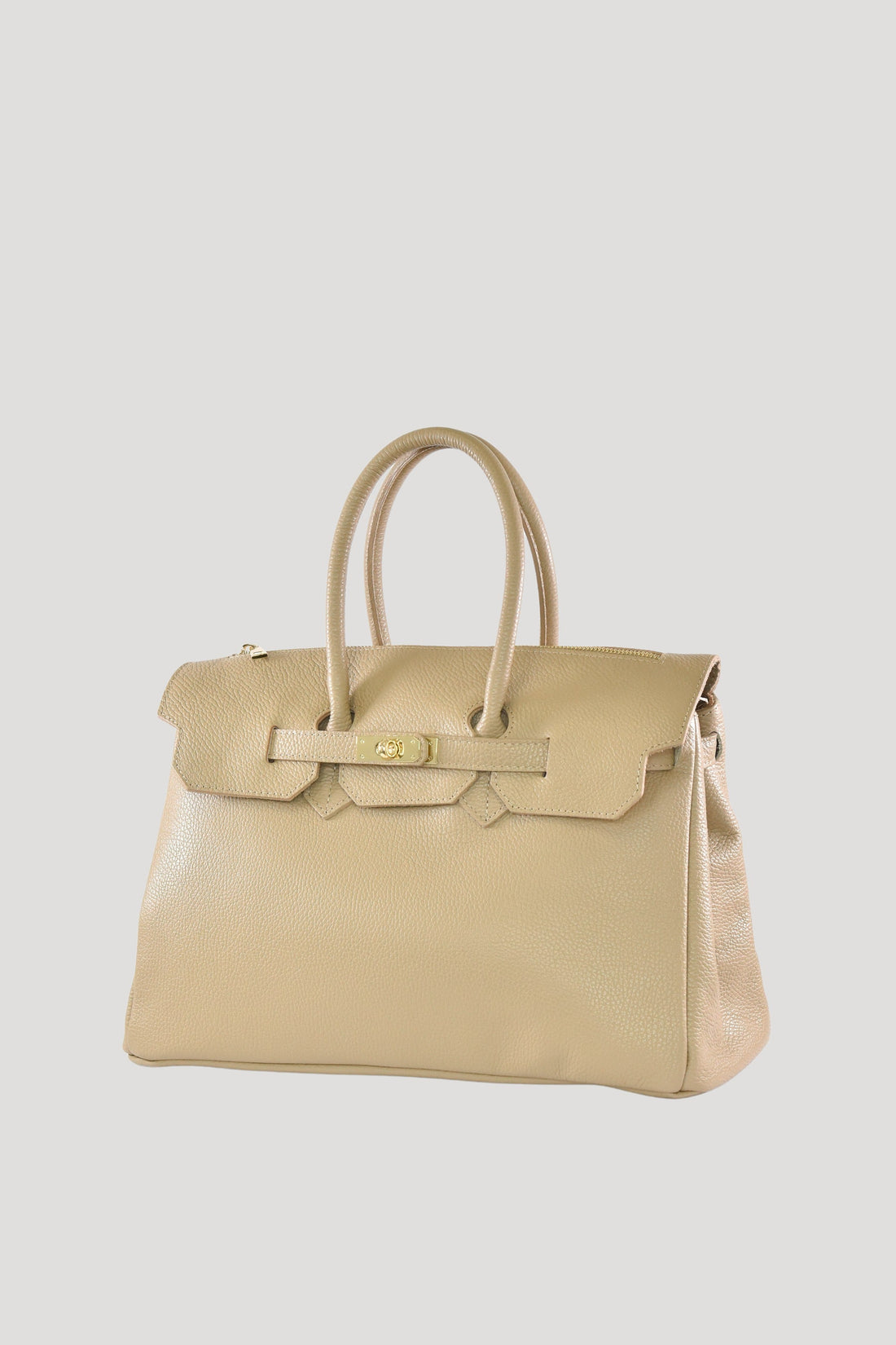 Elizabeth Bag in Togo Leather Light Taupe