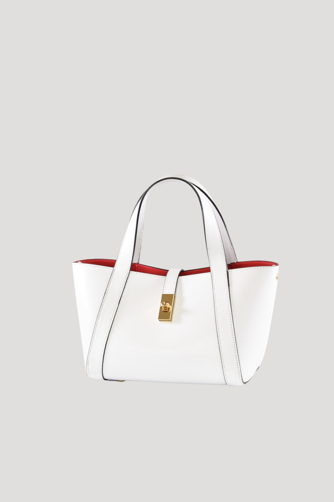 Eleonor Bag in White Saffiano Leather