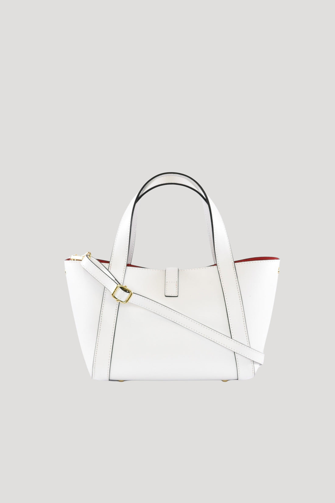 Eleonor Bag in White Saffiano Leather