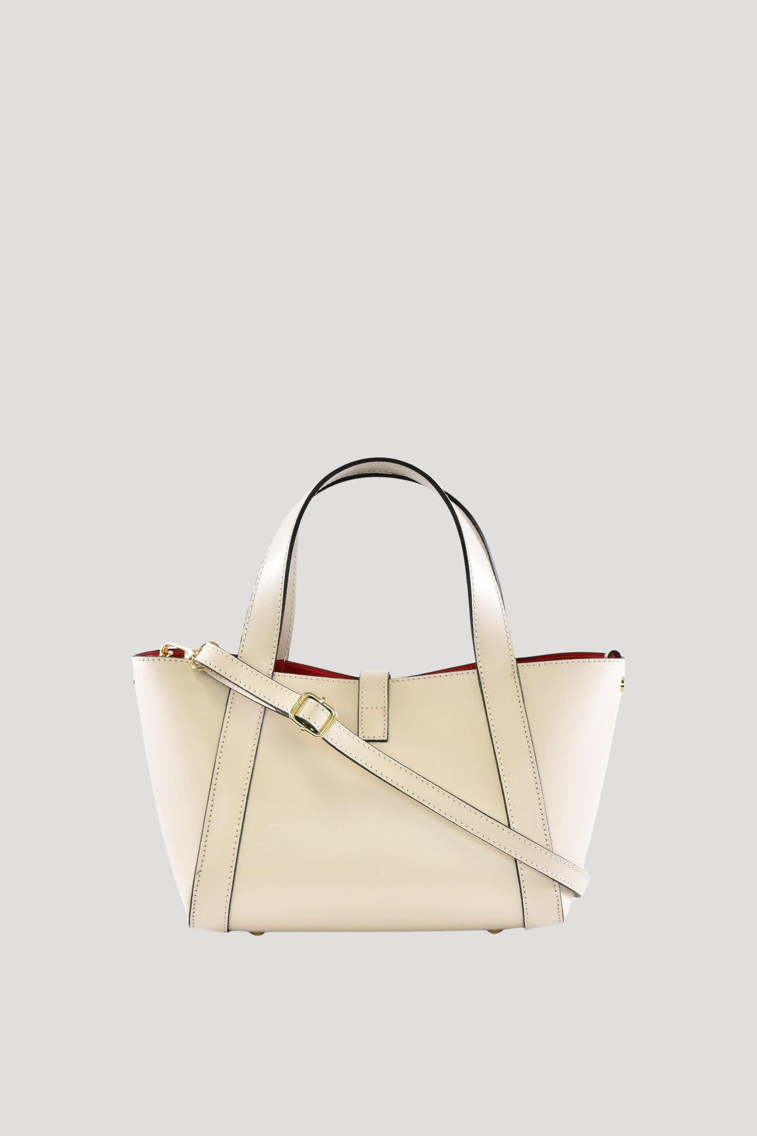Eleonor Bag in Beige Saffiano Leather