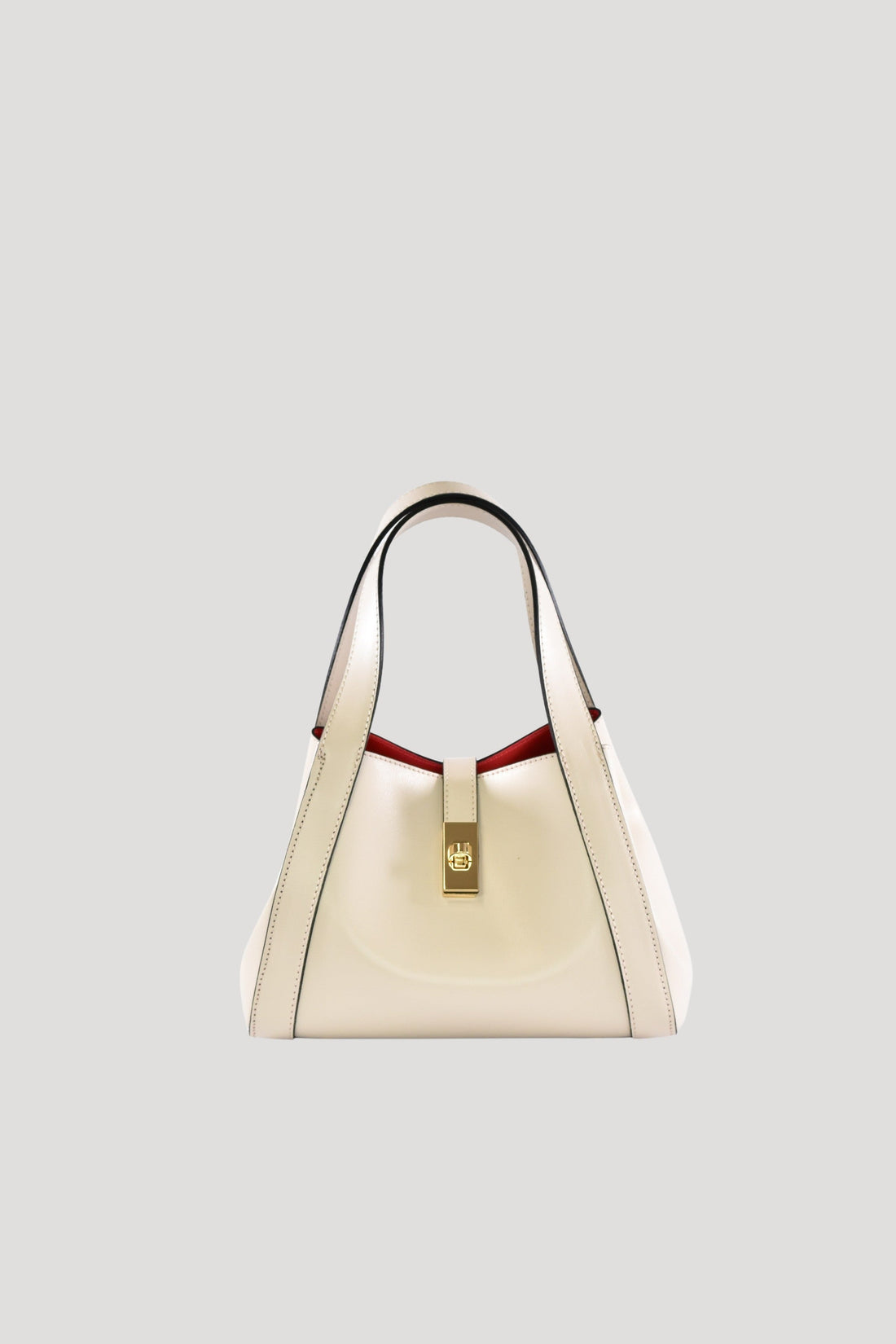 Eleonor Bag in Beige Saffiano Leather