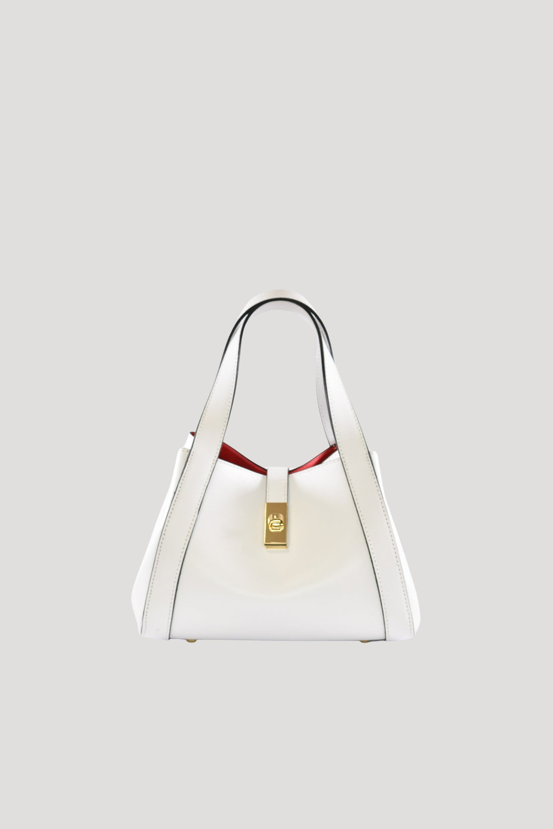 Eleonor Bag in White Saffiano Leather