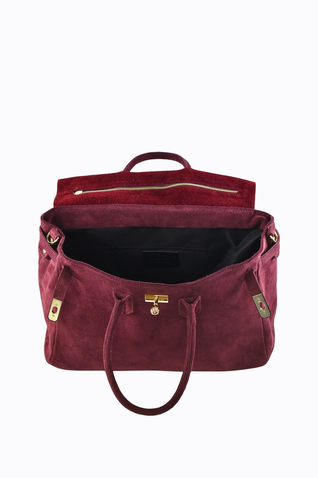 ELIZABETH BAG IN BURGUNDY SUEDE