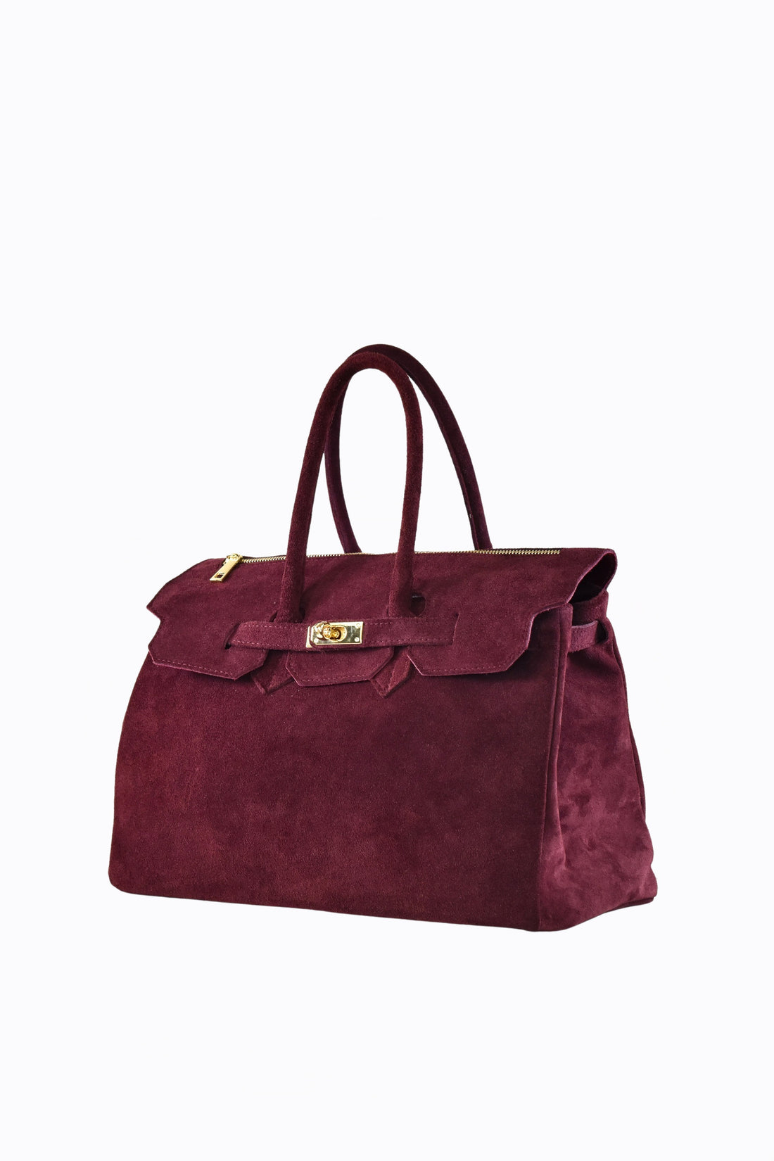 ELIZABETH BAG IN BURGUNDY SUEDE