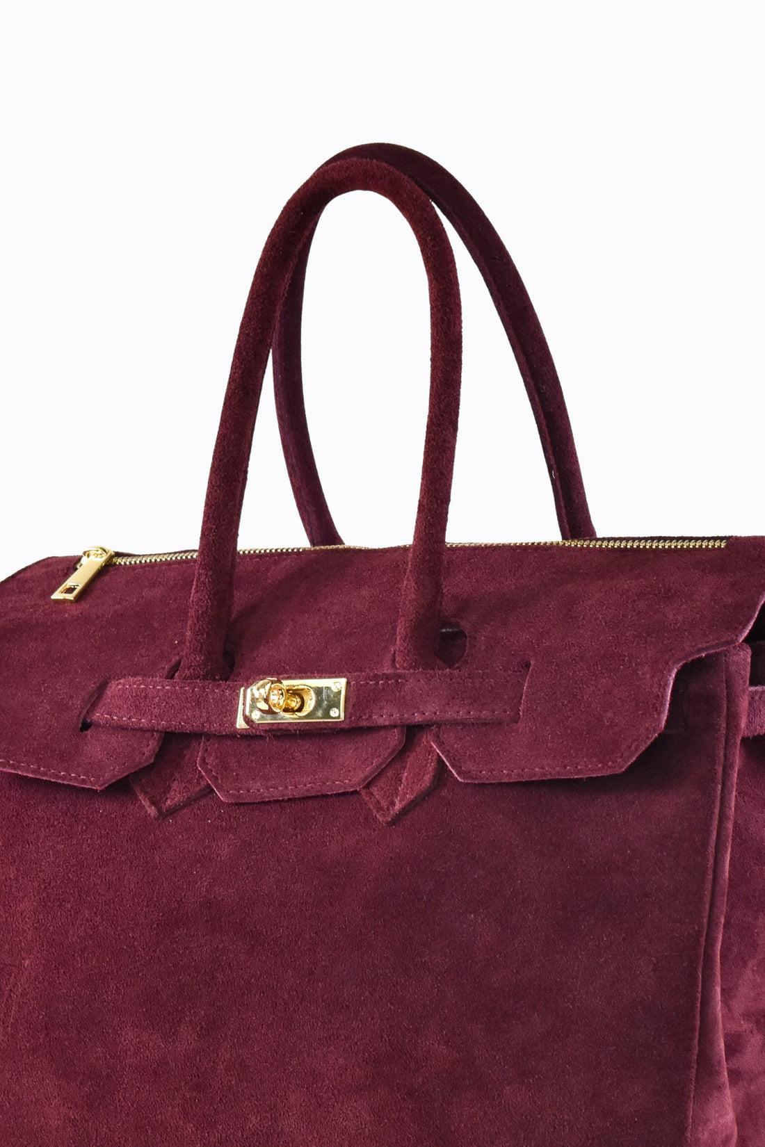 ELIZABETH BAG IN BURGUNDY SUEDE